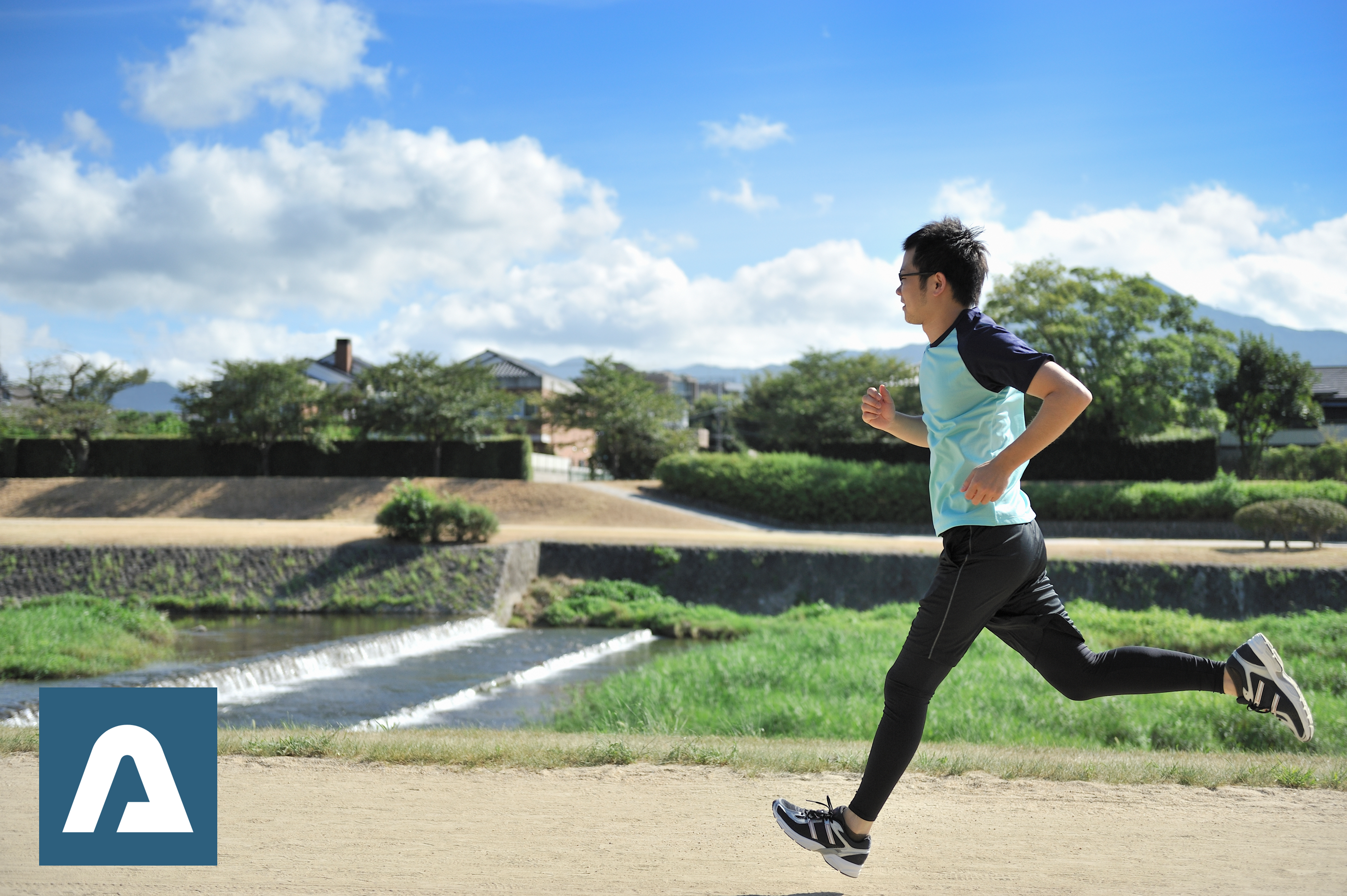 Picture of a man running.